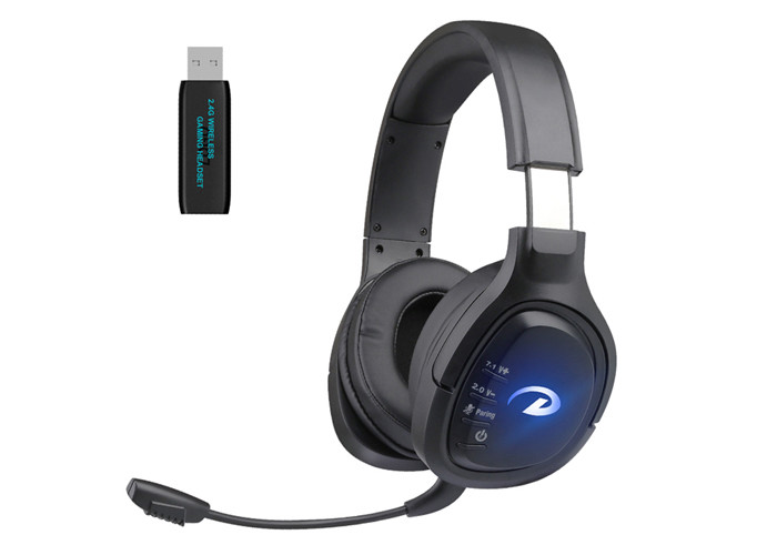 24MS 2.4G Wireless Gaming Headset PC USB Plug With Detachable Mice
