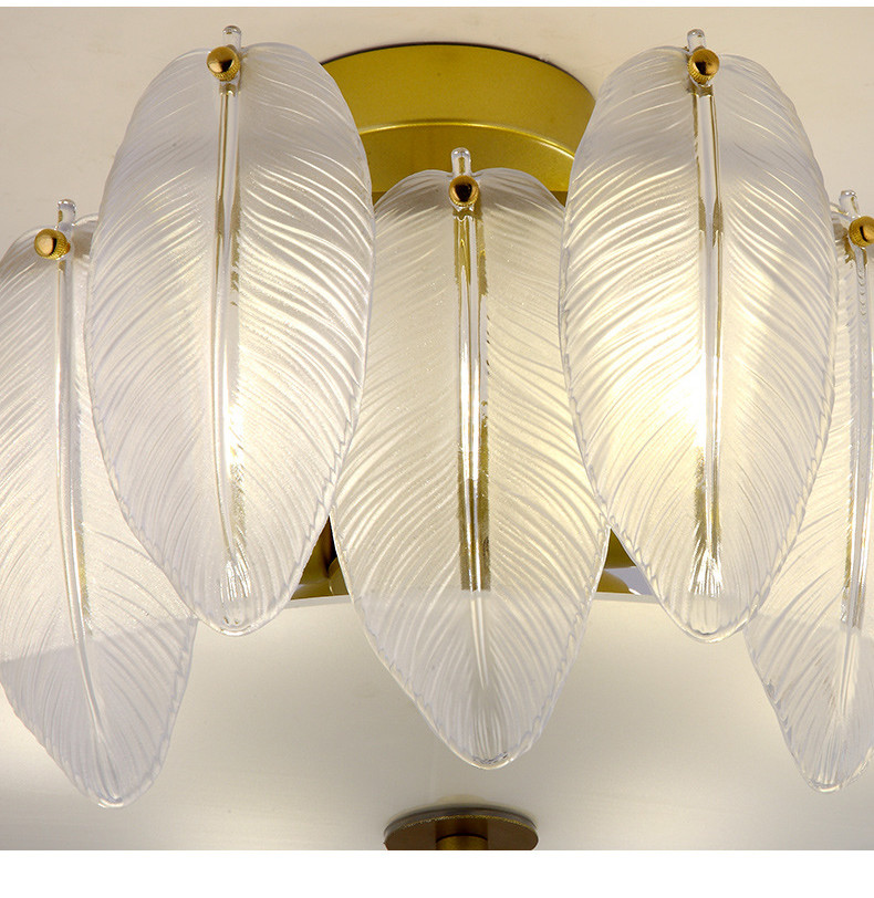 Light Luxury Ceiling Lamp Post Modern Minimalist Bedroom Lamp Creative leaf Chandelier(WH-CA-77)
