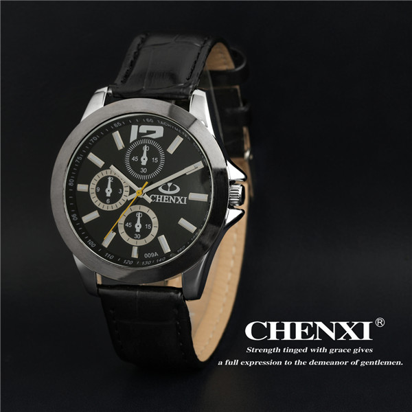 Authentic Leather Watches Dropshipping Black White Fashion Unisex Watch Band Quartz Watch