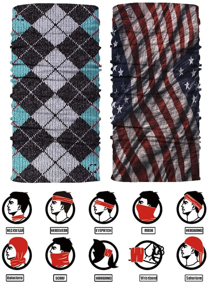 Multifunctional Seamless Lime Filter Anime Neck Gaiter