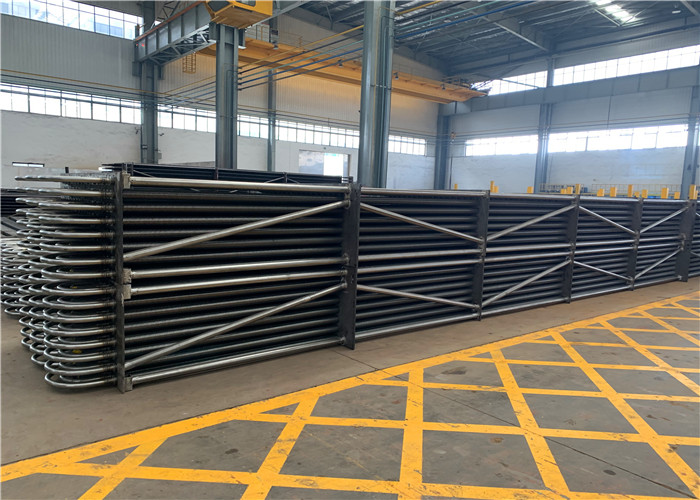 ASME Standard Horizontal Boiler Economizer Painted H Fin Tube Gas Fired Power Plant