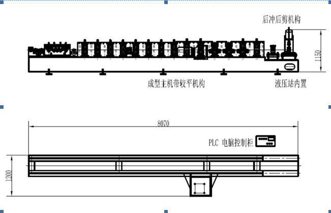 Galvanized Steel C Purlin Machine , Metal Stud And Track Roll Forming Machine