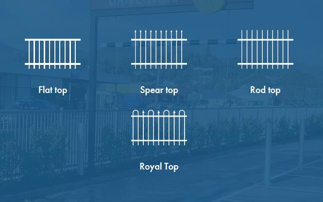 Spear Top Steel Tubular Fencing Security School Anti Aging