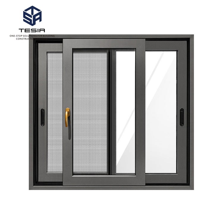 Tesia Double Glazed Temperated High Quality Aluminum Alloy Sliding Windows and Doors