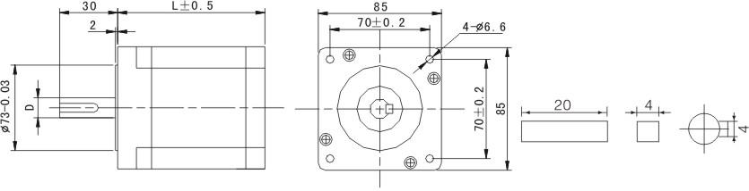 3-phase 86 Series hybrid stepper motor J3913