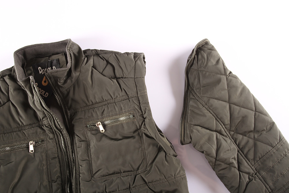Stockpapa Sleeve Detachable Mens Casual Coats For Winter