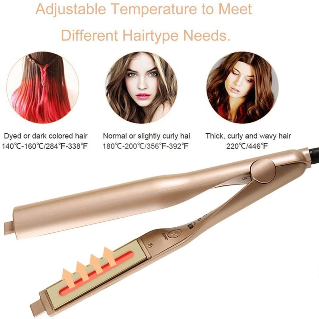49W Hot Hair Tool , 450F 2 In 1 Hair Straightener And Curler