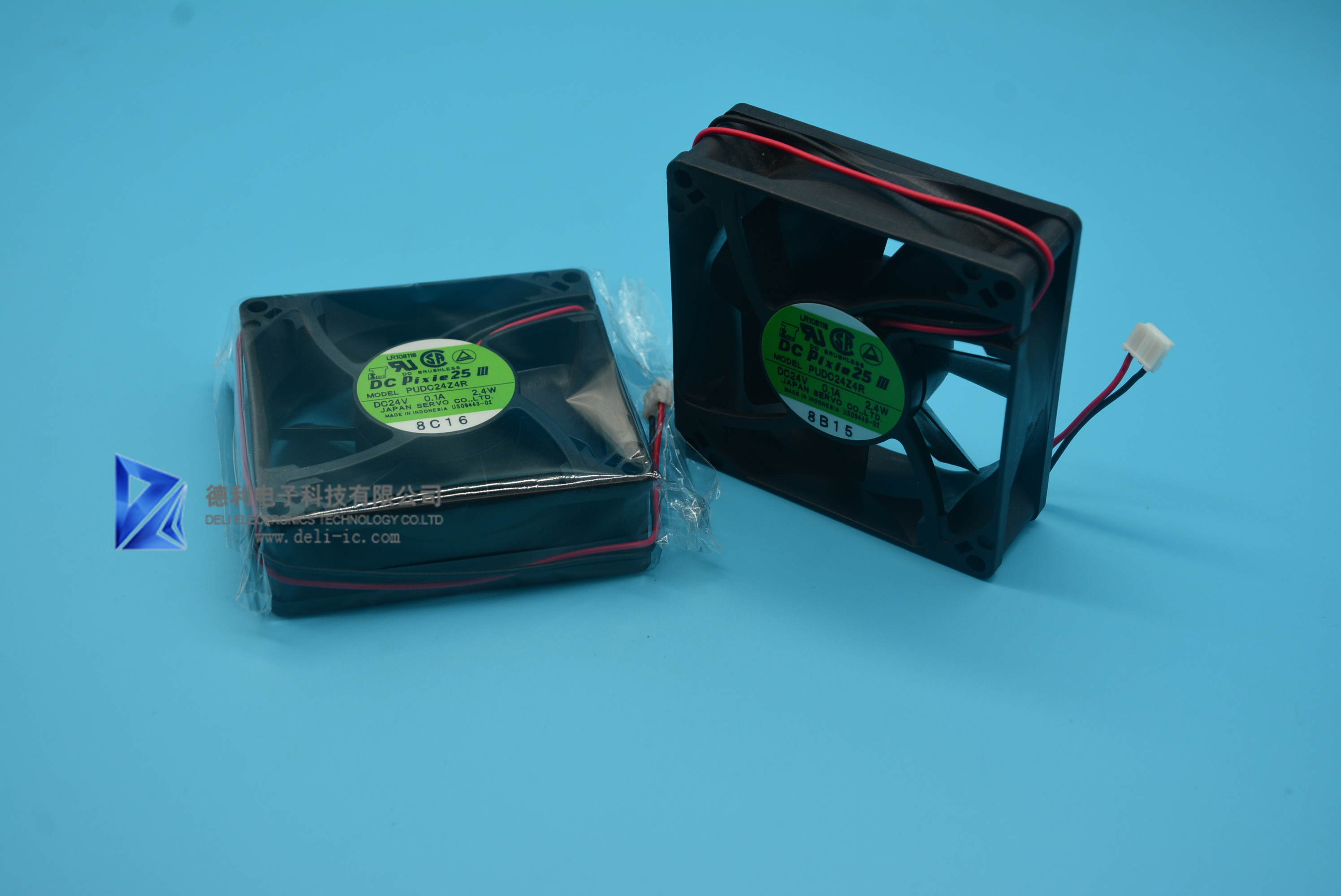 2 Line 8025 PUDC24Z4R DC 24V 0.1A 2.4W Inverter Cooling Fan