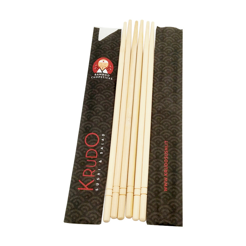 Custom Logo Disposable Round Bamboo Chopsticks For New Year In Chinese And Japanese Style