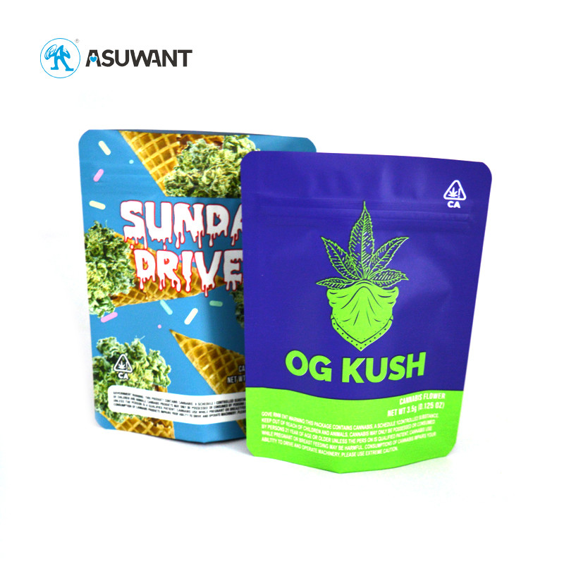 Heat Seal / Zipper Mylar Plastic Bag Compostable Dried Mushroom Packaging Bag
