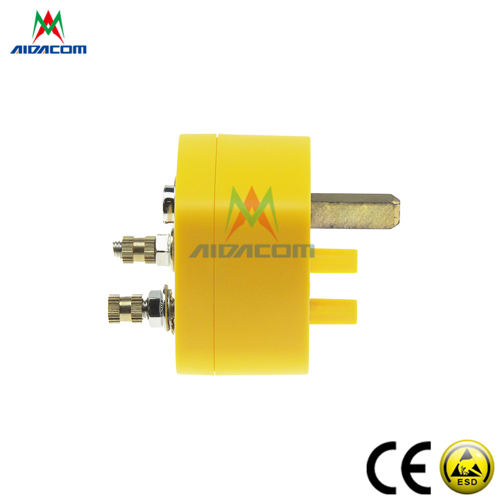 Yellow ABS Antistatic 1M Resistor ESD Boding UK Plugs