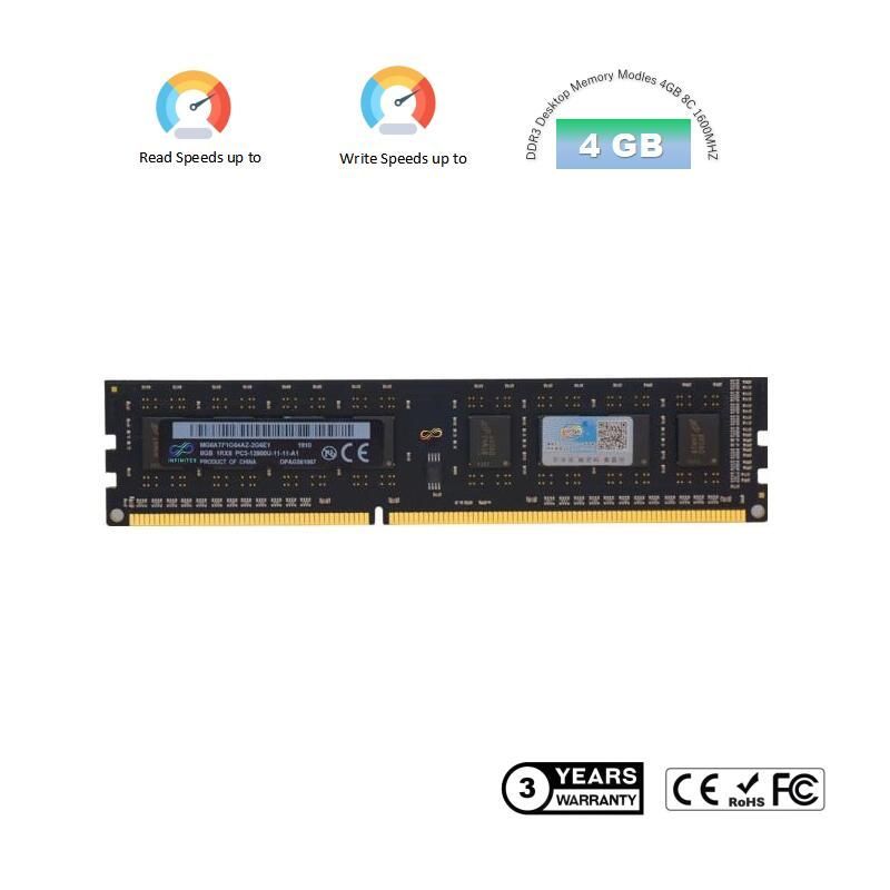DDR3 240pin 8GB 1600MHz Udimm PC-12800 1.35V Non Ecc Gen 3 Memory Consumer Garde Memory Module