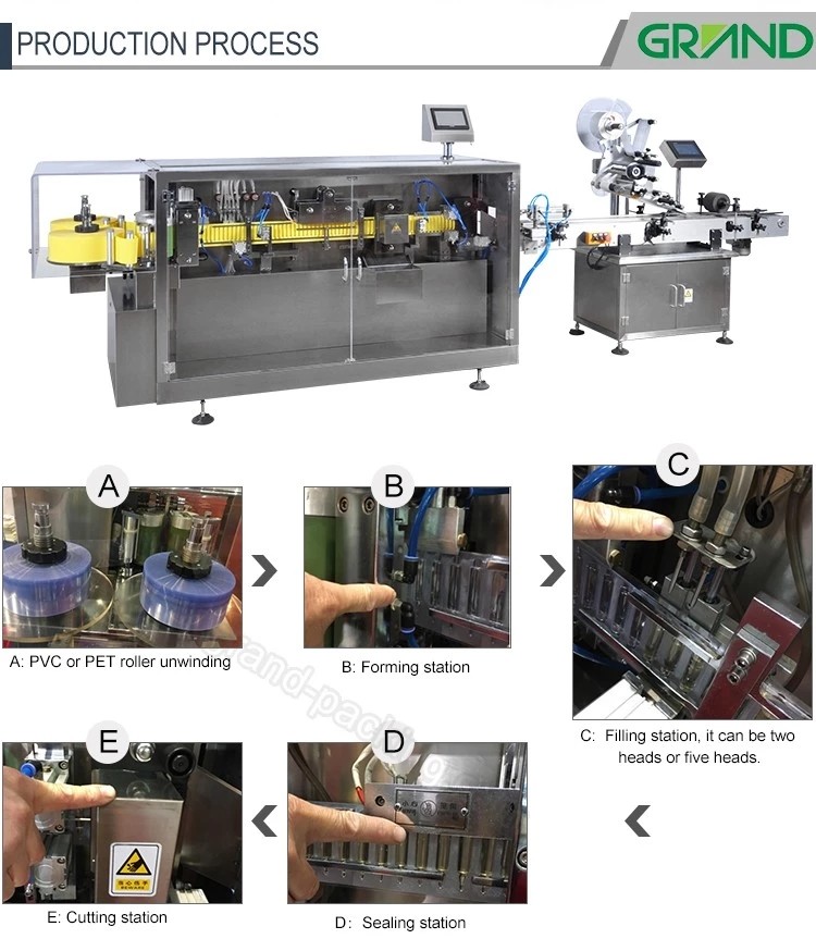 5 Nozzles Plastic Ampoule Filling And Sealing Machine For Liquid Oil Honey Paste