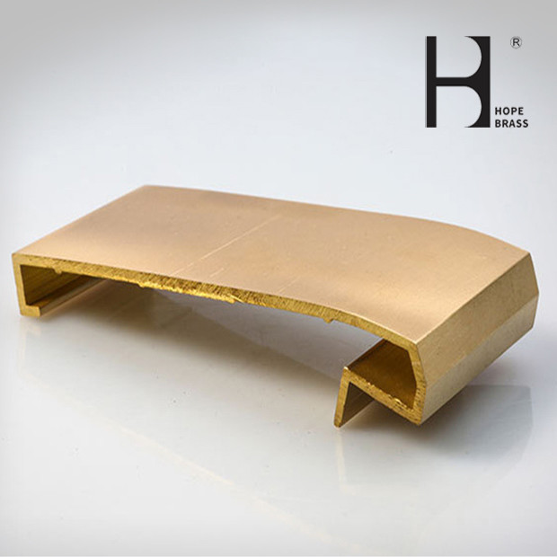 Lead Free Brass Special Shapes / Copper Extruding Profiles Exporter Customized Brass Extrusion Profiles Copper Alloy ODM