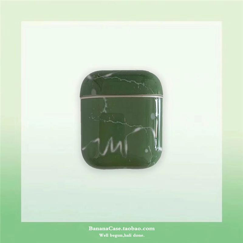 for AirPods Marble Case Protective Cover Compatible with Apple AirPods 2 and 1