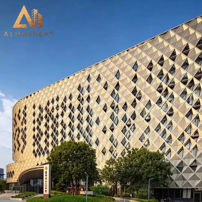 Aluminum PDVF Colorful Metal Wall Cladding Installation