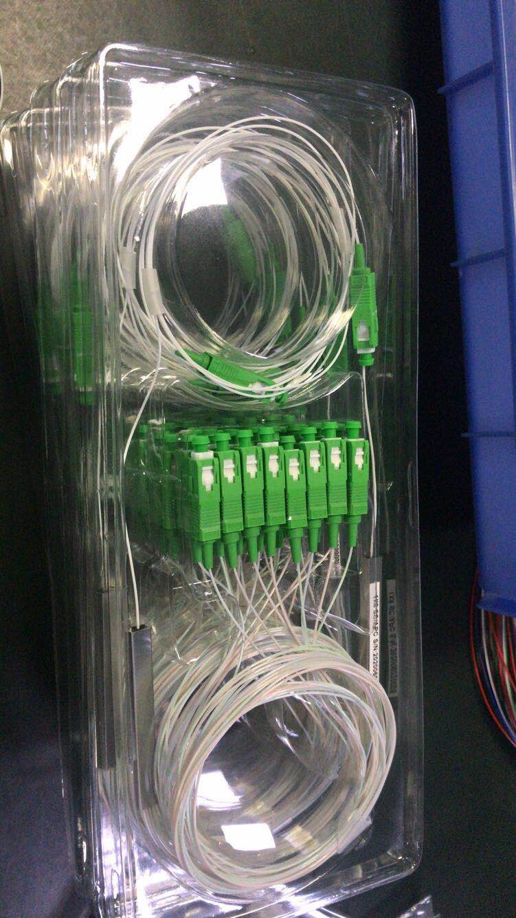 PSM 1X4-PLC SC/APC G.657A GPON EPON FTTH PLC splitter 900um steel tube fiber optic splitter