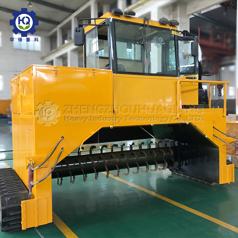 Chicken Manure Cow Dung Compost Organic Fertilizer Windrow Turner Turning Machine