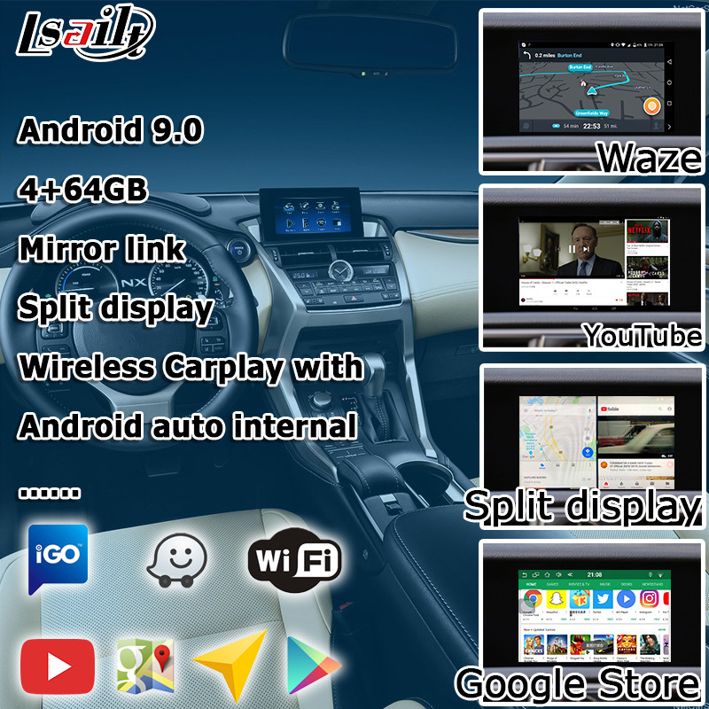 Lexus NX200t NX300h GPS Navigation Box knob touchpad control waze youtube carplay android auto
