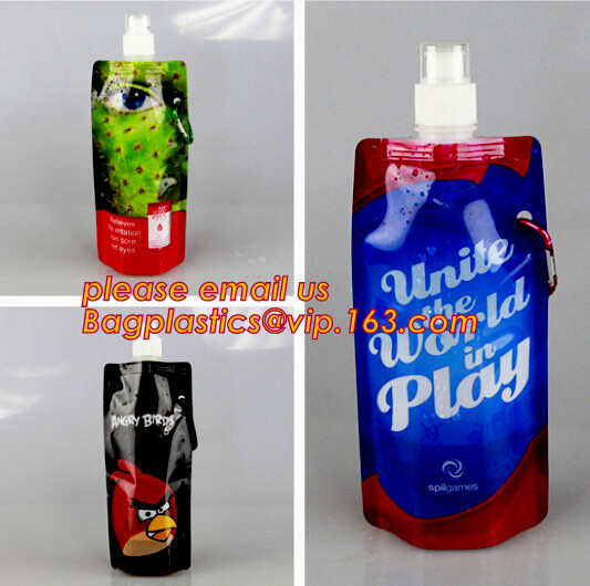 Custom Reusable Juice Food Packaging Plastic Bag Alcohol Drink Wine Spout Pouch Bag,liquid spout pouch/wine drink juice