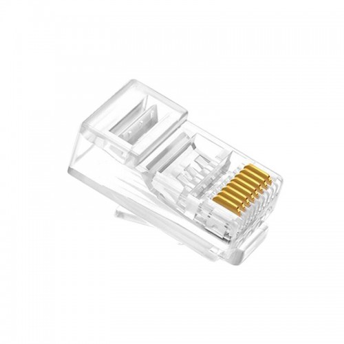 White Modular Toolless 8p8c Cat6 Utp Rj45 Plug Polycarbonate 94V2 Or V0