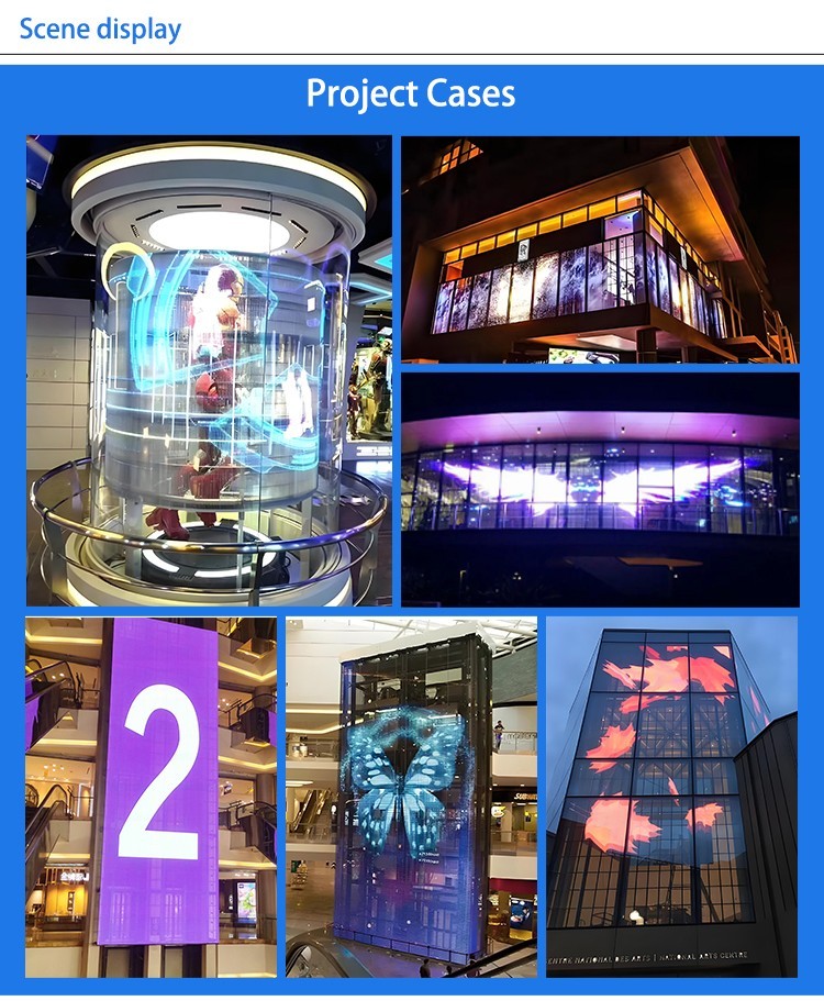 Full Color Indoor Transparent LED Screen P3.91-P7.82 Quick Installation