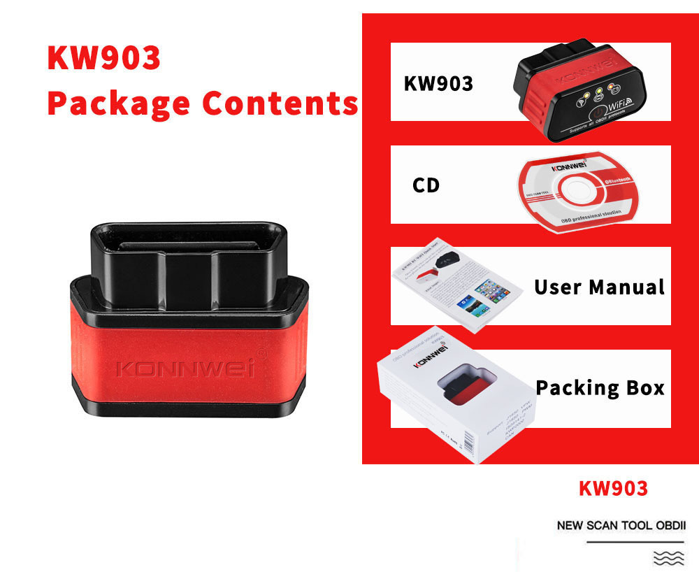 Professional Obd2 Wifi Auto Scanner / Wifi Car Diagnostic Tool Compatible All 12V Cars