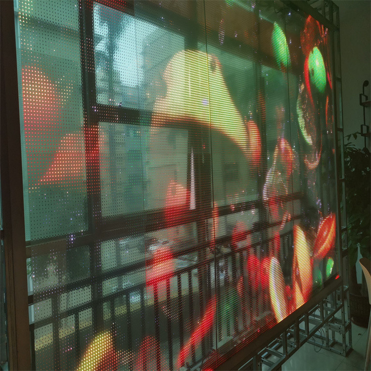 P16 LED Transparent Film Screen Flexible High Brightness High Resolution WE2121RGB-IC Naked Eye LED Crystal Film Screen