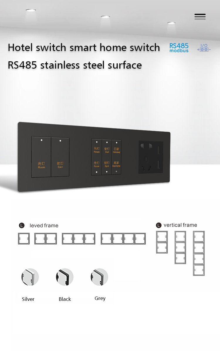 2 / 3 / 4 Gang Room Light Control Switch Anti Glare Design