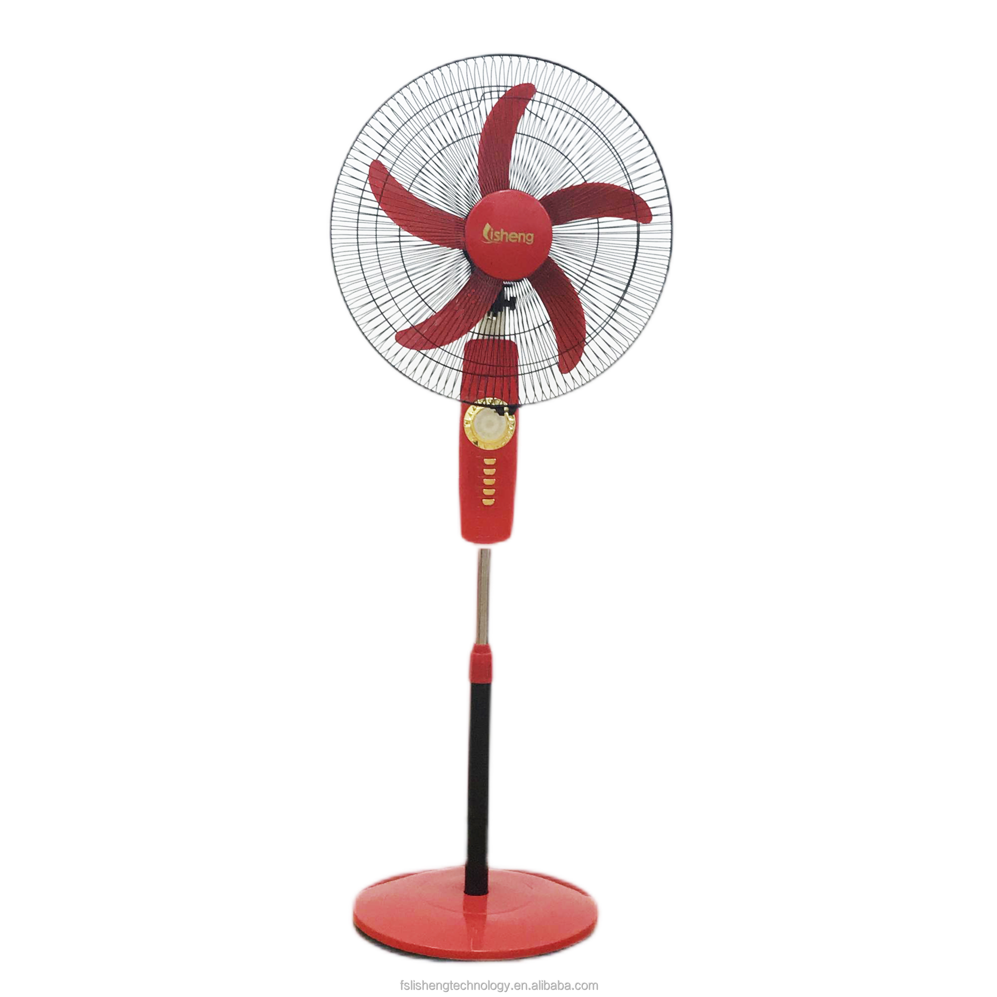 12V AC DC Solar Floor Fan With Led Light 16 Inch Brush Motor Pedestal Fan