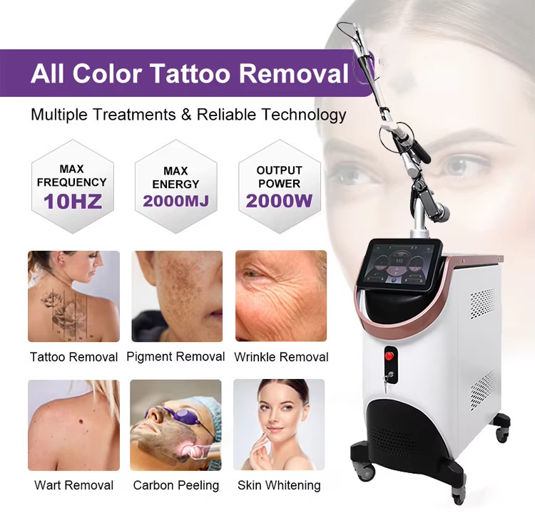 Korea Imported Laser Arm 1064 532 755nm Picosecond Laser For Tattoo Removal