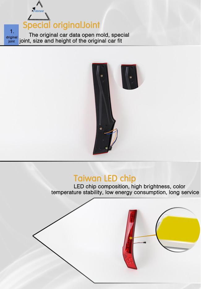 12v Car Pillar Lights Rear Trunk Brake Led 2014-2016 For Honda Fit Jazz