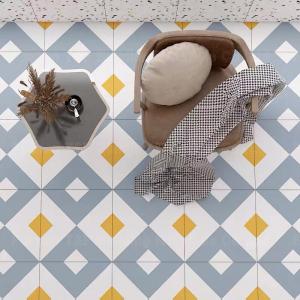 China Porcelain Rustic Decorative Flower Tile For Kitchen Bedroom Washroom Floor And Wall on sale