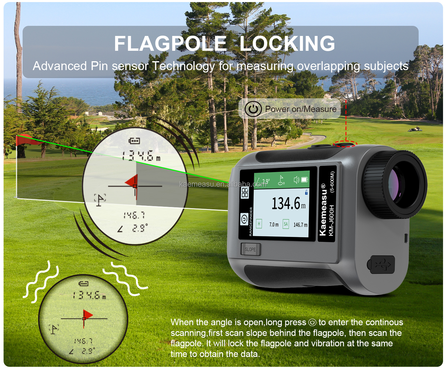 J600m Long Range Digital Laser Distance Meter Laser Rangefinder Angle Sensor Area Volume Functions