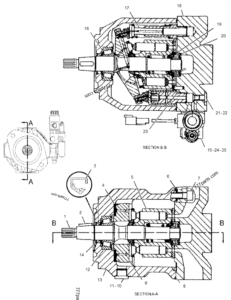 Part diagram 259-0814 PUMP GP-PISTON - ENGINE - MACHINE  C-13 | 777parts.com