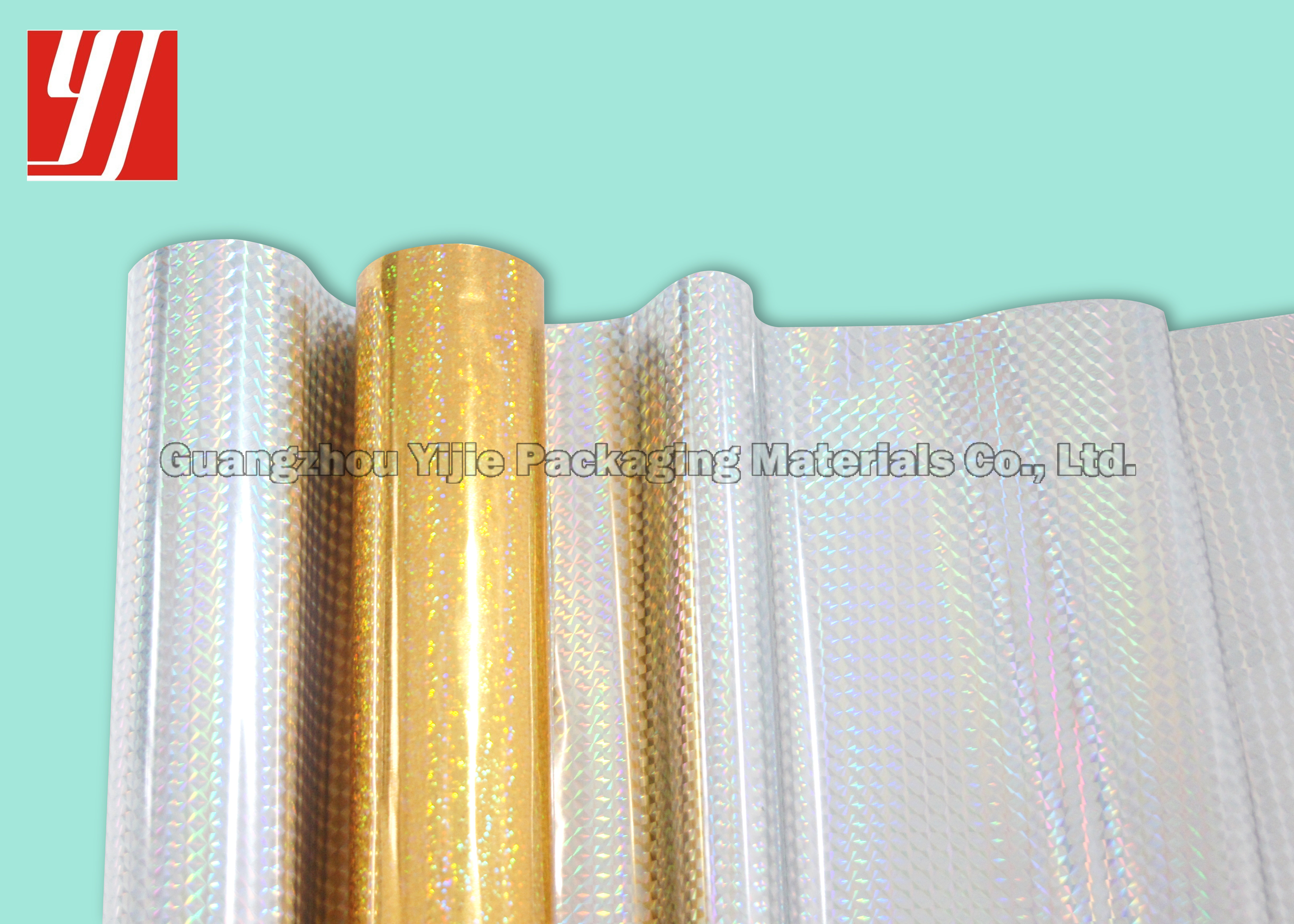 Laser Holographic Hot Stamping Foil For Patterns Seamless Metallized Film Packaging Metallic Yarn Spangle