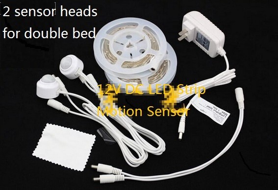 PIR Human Motion Sensor LED Strip Light Kit with Daylight Sensor Double Heads Single Head available
