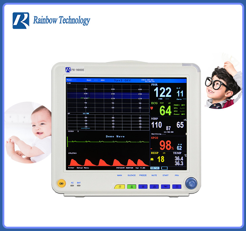 12.1 Inch Fetal FHR Monitor 9 Parameters Fetal Monitoring Machine 6.3kg
