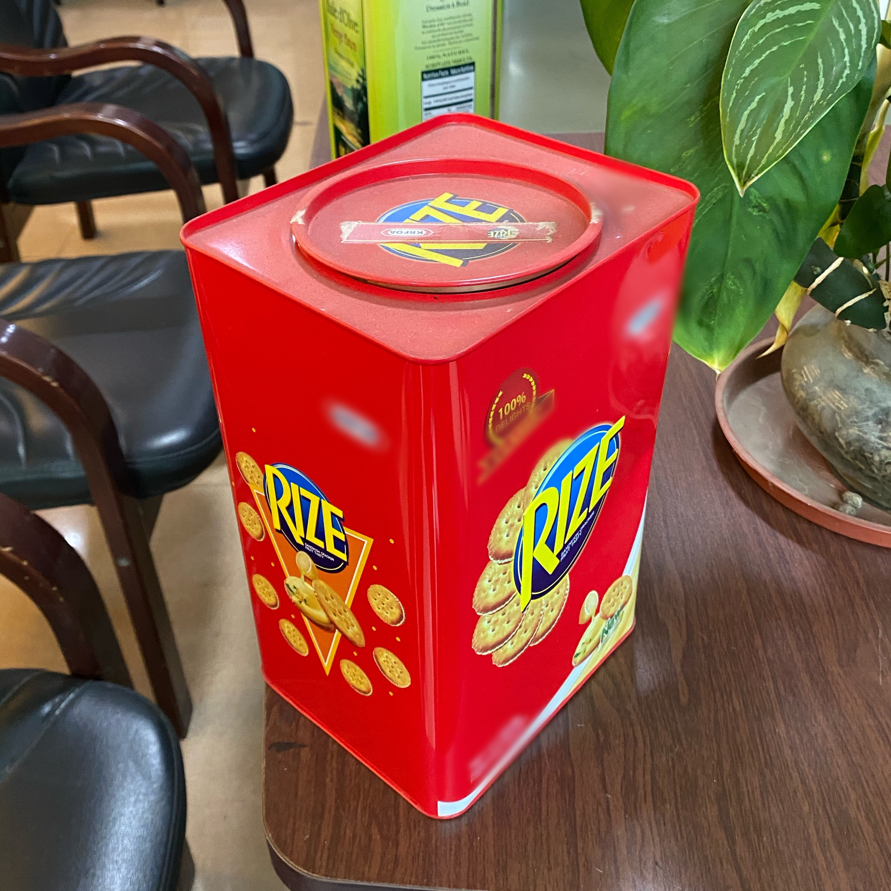 0.21mm Biscuit Tin Box ISO900 Square Metal Tin Containers