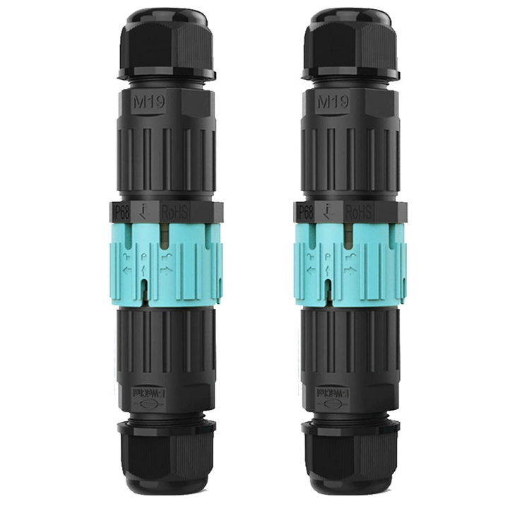 3Pin Waterproof Electrical Connectors Electrical Junction Box Connectors M19 Self Locking