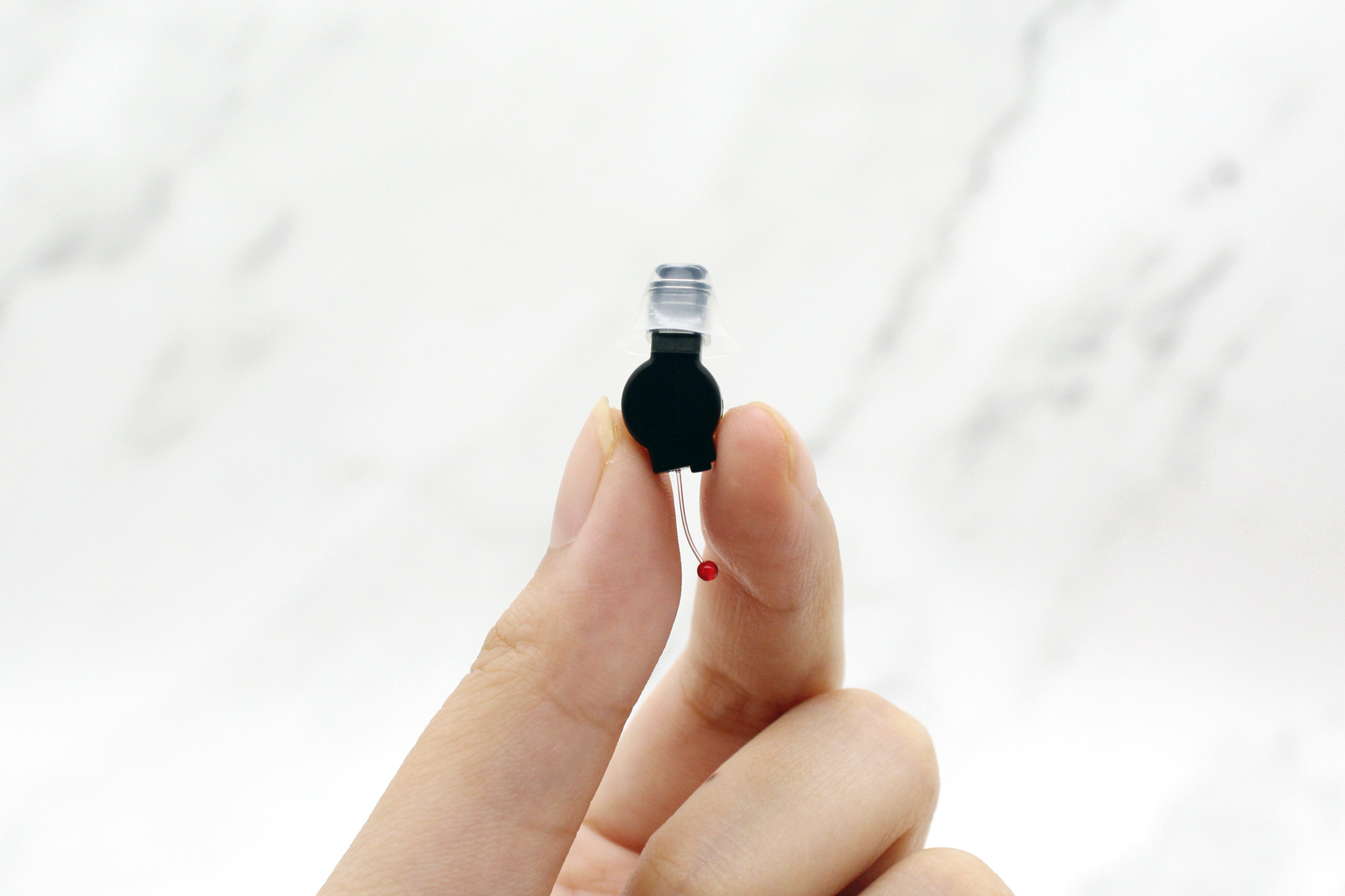 Black Invisible CIC Hearing Aids 20H Smallest In The Canal