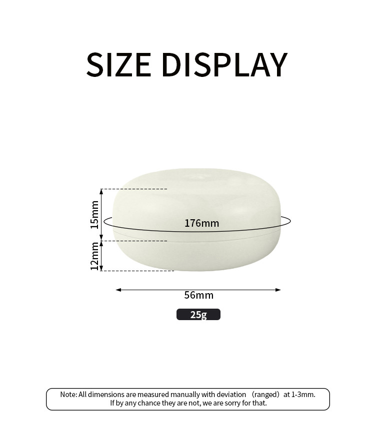 25g Cosmetic Packaging Container Plastic Empty Sunscreen Cream Jar