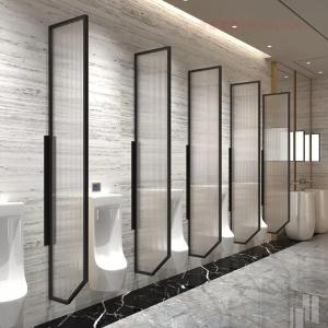 China Public Tempered Glass Urinal Screen Partition Cubicle Toilet WC Divider Board on sale