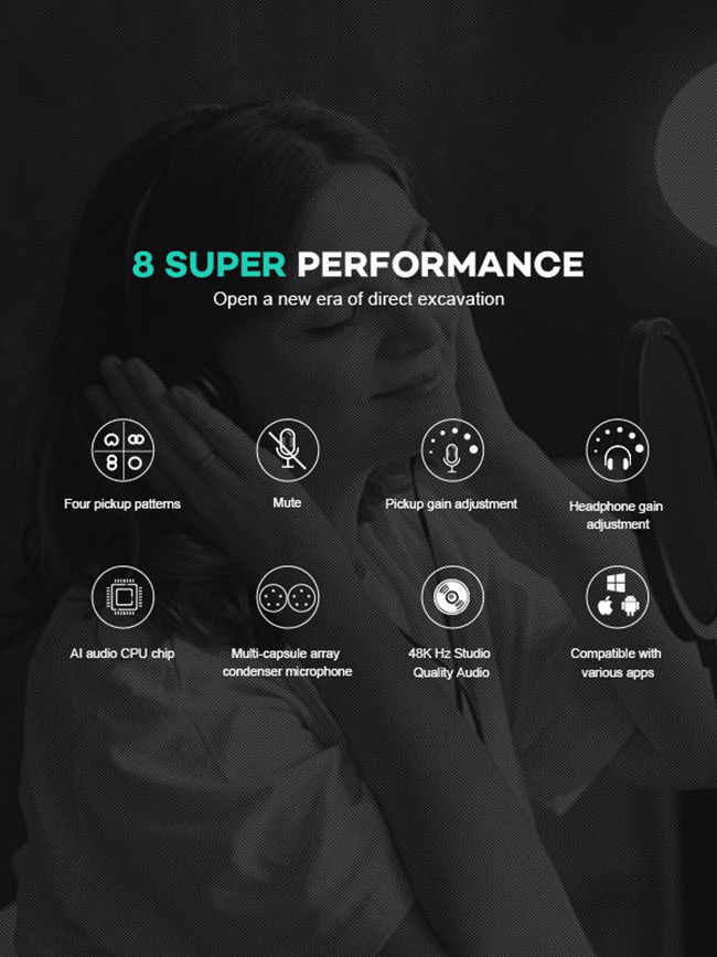 OEM 48Khz Professional Recording Microphone With Clear Sound