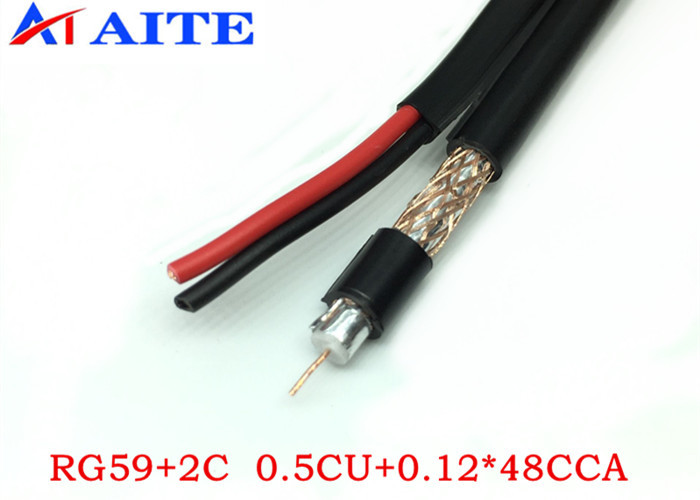 Combo Coaxial Power Siamese Coax Cable RG59P BC Inner Conductor