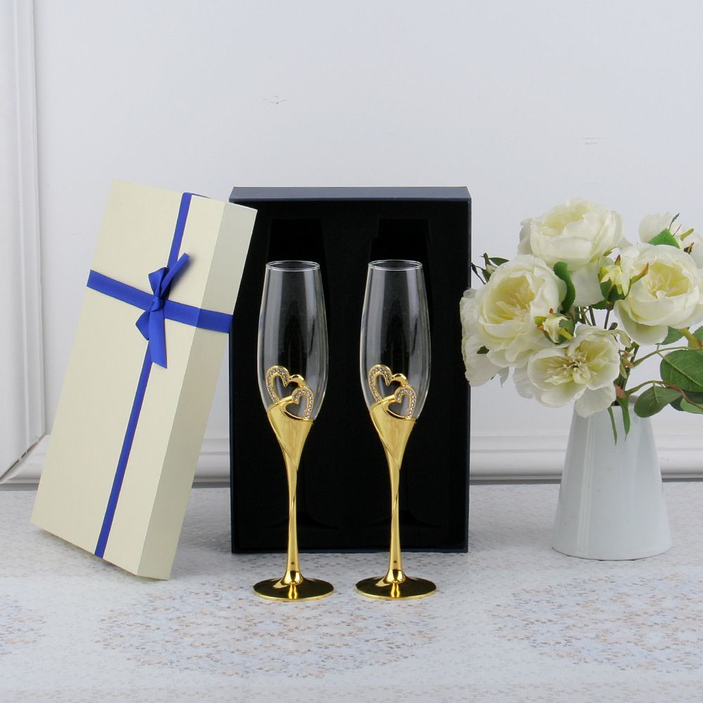 Customized Printing Kraft Paper Brown White Packaging Fashion Packing Cardboard Corrugated Display Case Gift Carton Box for Champagne Glass Mug