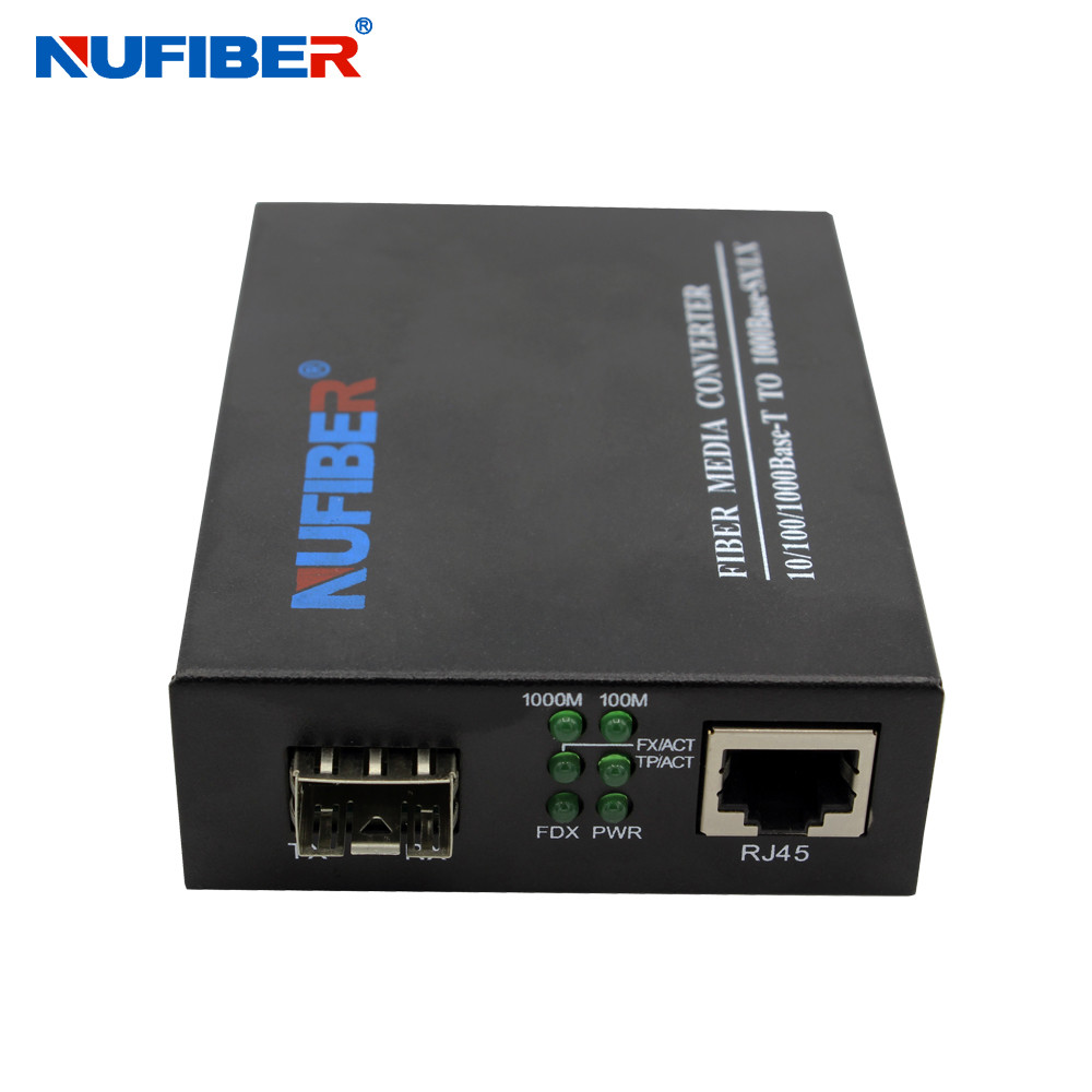 Gigabit SFP Slot Optic Media Converter 10/100/1000M SFP to UTP Ethernet Converter 5V1A