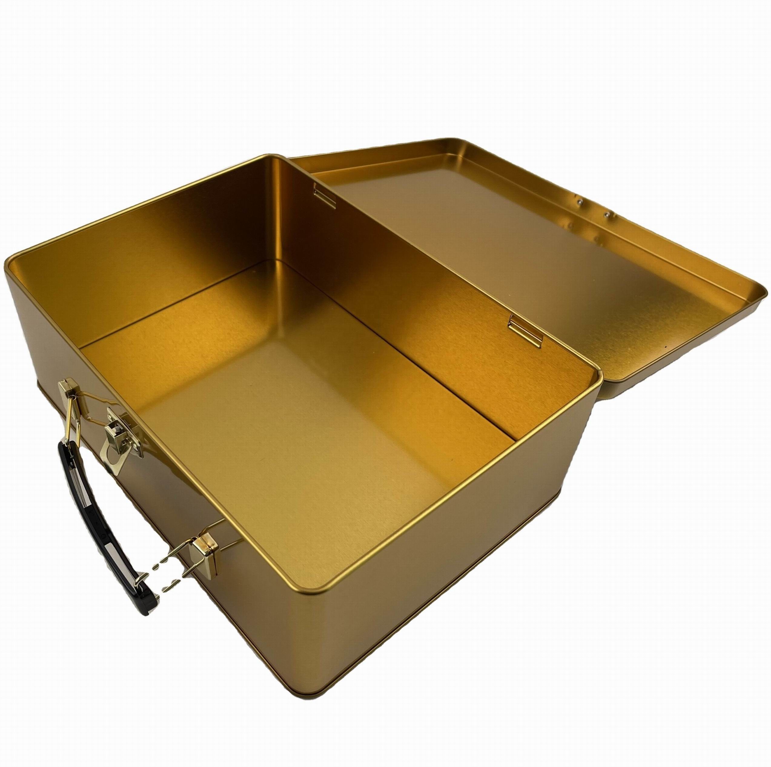 Rectangle Food Grade Metal Lunch Tin Storage Container Food Gift Packaging