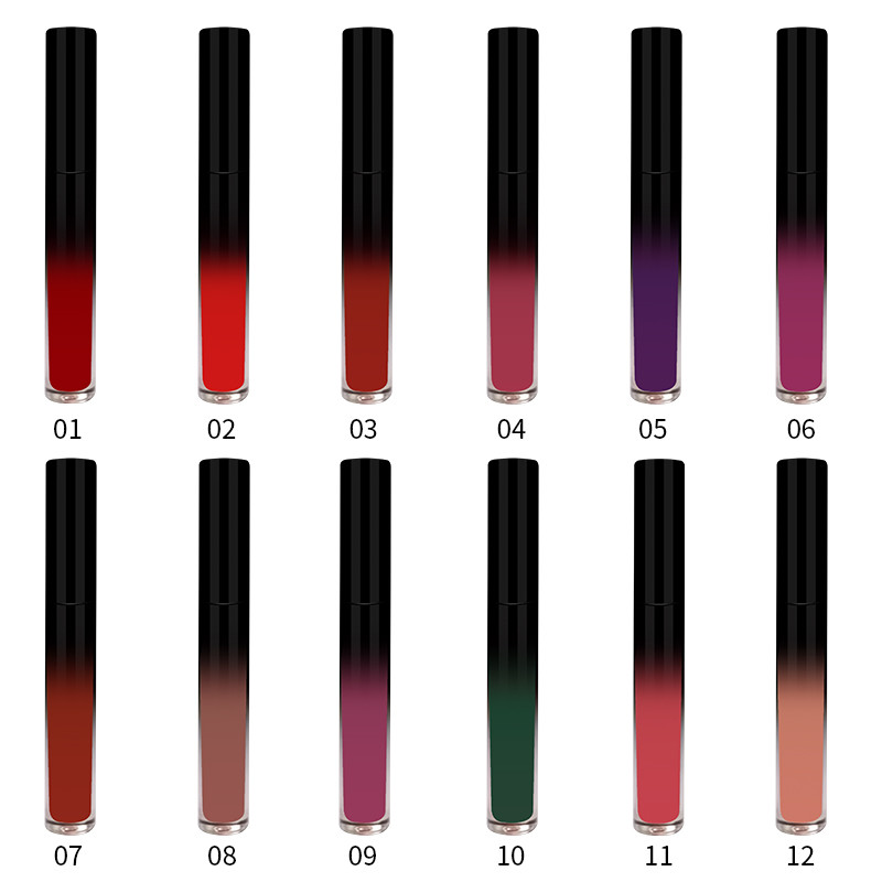 12color Not Esy Fade Matt Lip Gloss Velvet Labial Glair