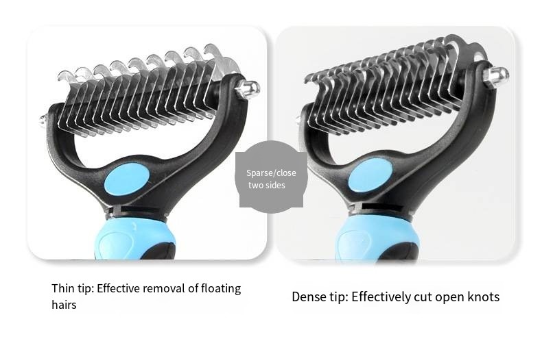 Wholesale Pet Double Sided Knotting Hair Brush Special Grooming Rake Comb For Dogs And Cats